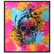 Couvre-lit Double en Coton et/ou Suspension Murale - Crâne Tête de Mort