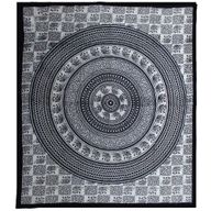 Couvre-lit Double en Coton et/ou Suspension Murale - Elephant Mandala