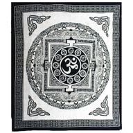 Couvre-lit Double en Coton et/ou Suspension Murale - Mono - OM Mandala
