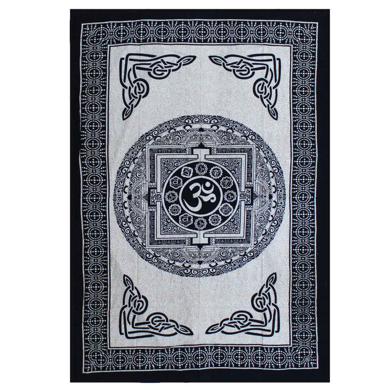Couvre-lit Simple en Coton et/ou Suspension Murale - Mono - OM Mandala