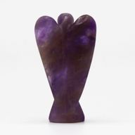 Ange en Pierre Précieuse Sculptée à la Main- Améthyste
