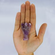Ange en Pierre Précieuse Sculptée à la Main- Améthyste