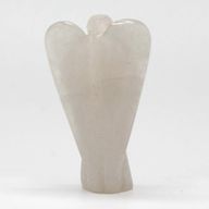 Ange en Pierre Précieuse Sculptée à la Main- Quartz de Roche