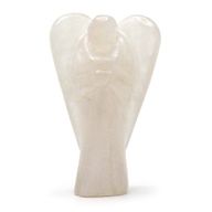 Ange en Pierre Précieuse Sculptée à la Main- Quartz de Roche