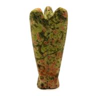 Ange en Pierre Précieuse Sculptée à la Main - Unakite