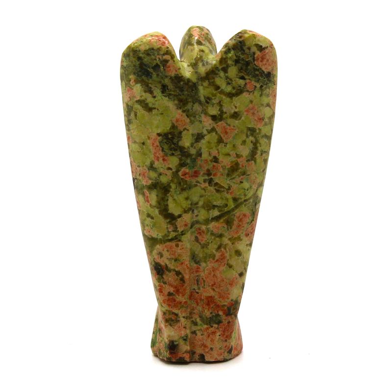 Ange en Pierre Précieuse Sculptée à la Main - Unakite
