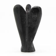 Ange en Pierre Précieuse Sculptée à la Main - Hématite
