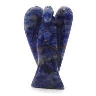 Ange en Pierre Précieuse Sculptée à la Main - Sodalite