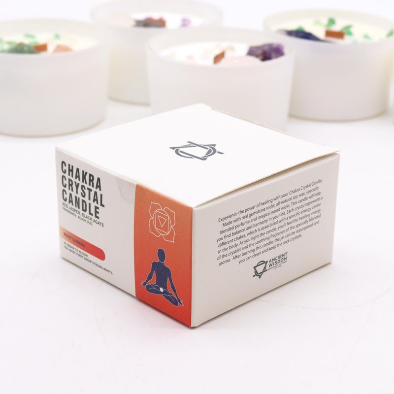 Bougie Chakra de Cristal - Chakra Racine