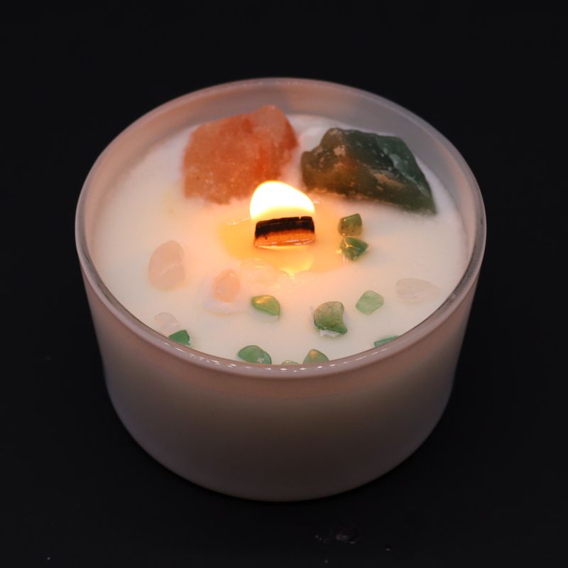 Bougie Chakra de Cristal - Chakra du Cœur