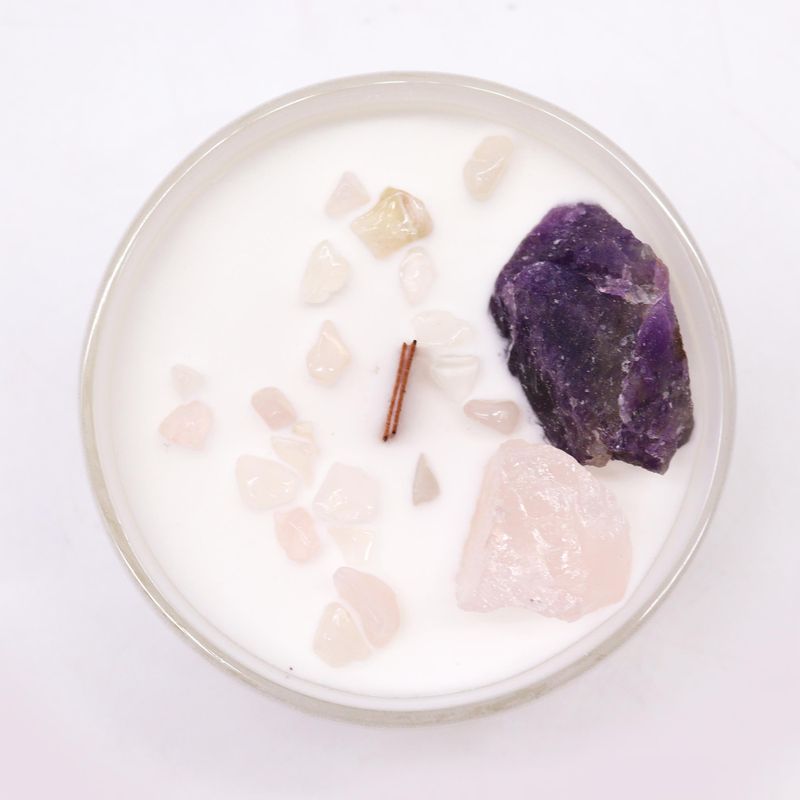 Bougie Chakra de Cristal - Chakra du Troisième Oeil