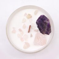 Bougie Chakra de Cristal - Chakra du Troisième Oeil