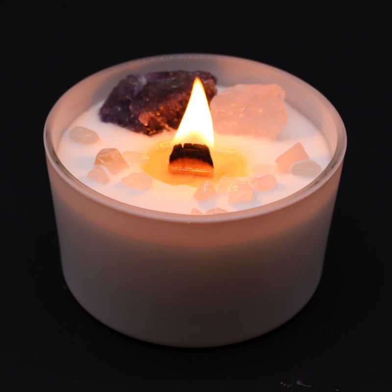 Bougie Chakra de Cristal - Chakra du Troisième Oeil