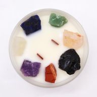 Grandes Bougie Chakra de Cristal  - Sept Chakra