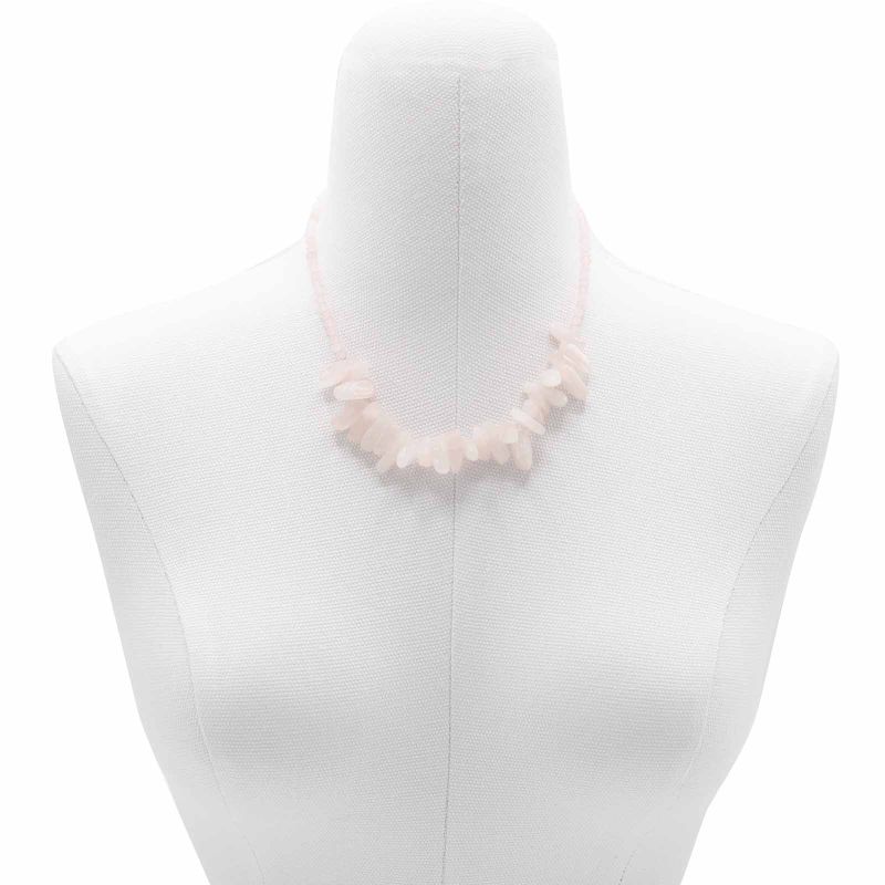 Collier de Pierres Précieuses - Quartz Rose