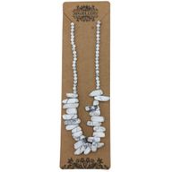Collier de Pierres Précieuses - Jaspe Blanc