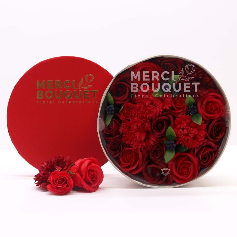 Boîte Ronde - Roses Rouges