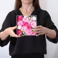 Boîte Carrée - Naissance Bébé - Rose