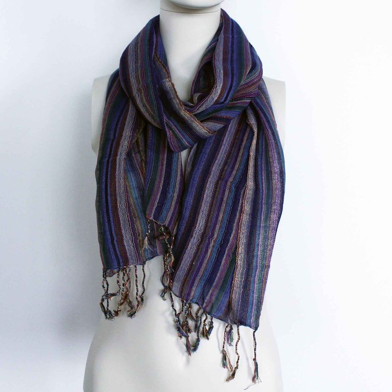 Foulards Boho Indiens - 50x180cm - Couleurs aléatoires avec fil doré