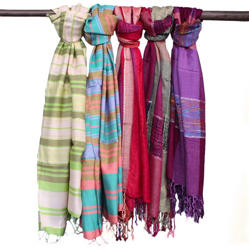 Foulards Boho Indiens Large - 75x180cm - Couleurs Aléatoires