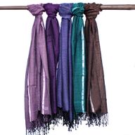 Foulards Boho Indiens Large - 75x180cm - Couleurs aléatoires avec fil doré