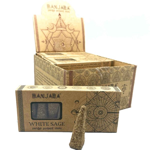 Cônes Pyramidaux Banjara Smudge - Sauge Blanche