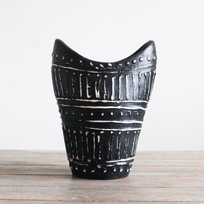 Vase en Forme de Tourbillons - Crème
