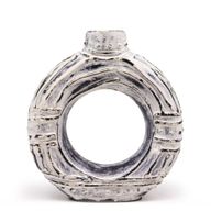 Vase Rond en Forme de Donut - Crème 23cm