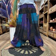Pantalon de Yoga & Festival - Aladdin Imprimés Himalaya - Violet