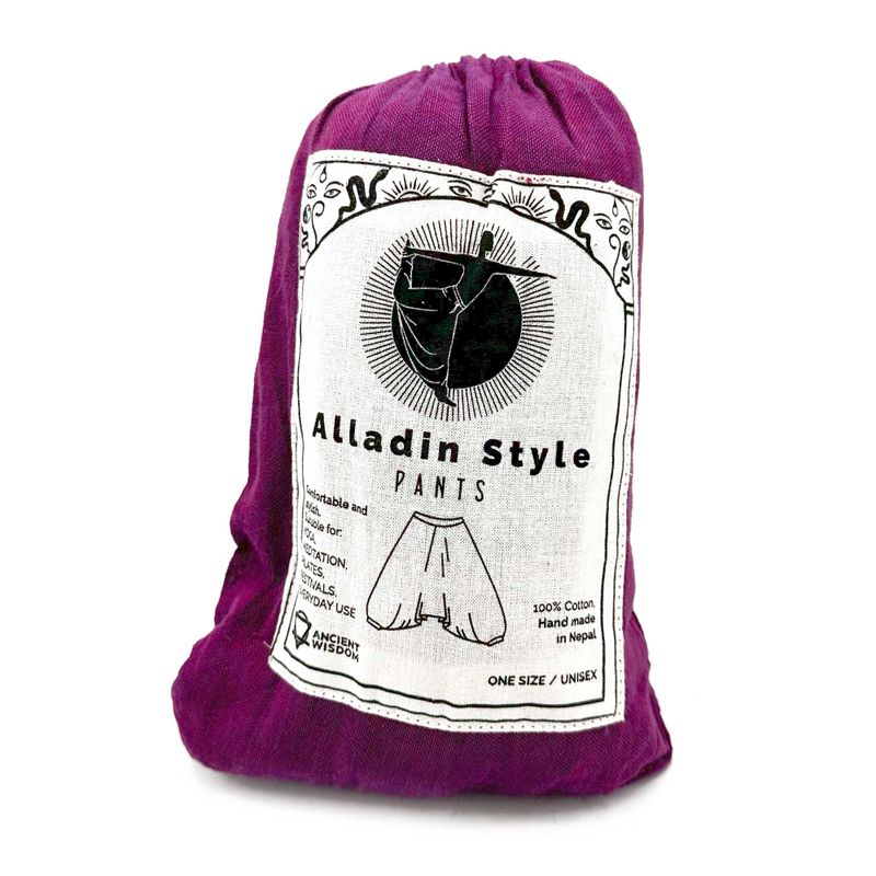 Pantalon de Yoga & Festival - Aladdin Imprimés Himalaya - Violet