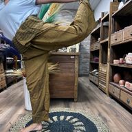 Pantalon de Yoga & Festival - Pêcheur Thaïlandais Mandala Mantra - Orange Terreux