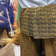 Pantalon de Yoga & Festival - Pêcheur Thaïlandais Mandala Mantra - Orange Terreux