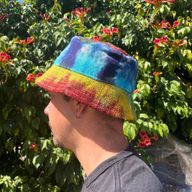 Chapeaux de Festival Boho en Chanvre & Coton Rapiécé - Tie and dye