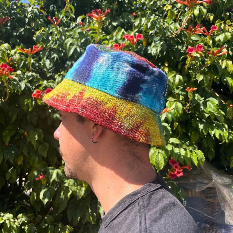 Chapeaux de Festival Boho en Chanvre & Coton Rapiécé - Tie and dye