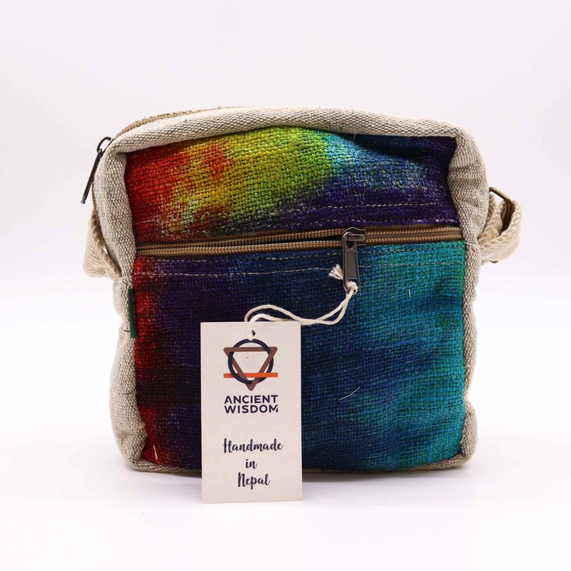 Sac à Main en Chanvre à Fermeture Éclair - Tie and Dye