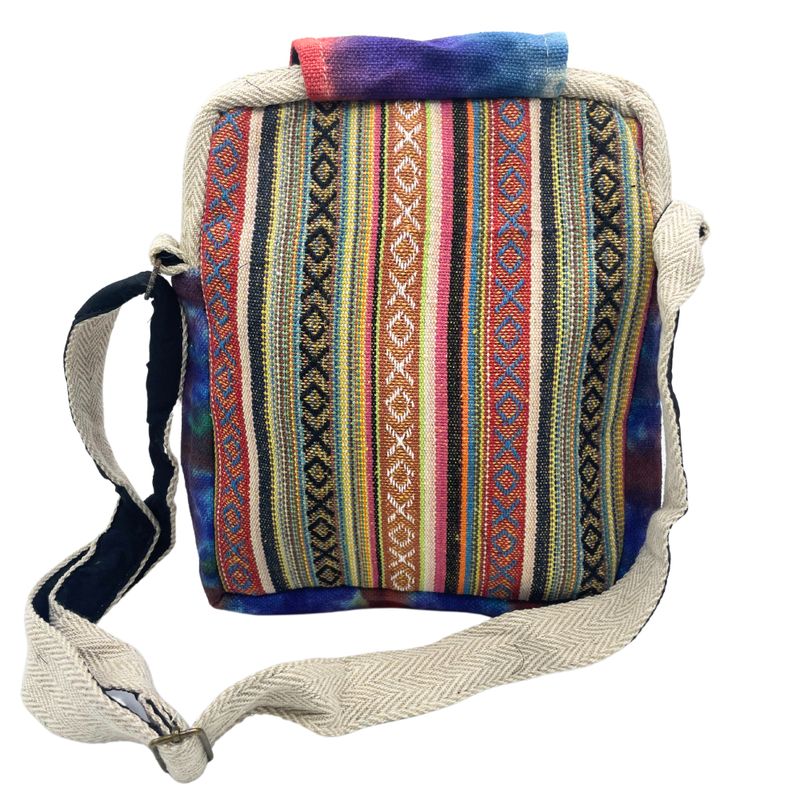 Sac à Dos en Chanvre Tie and dye - Fermeture éclair & Rabat