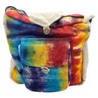 Sac à Dos en Chanvre Tie and dye - Pochette frontale
