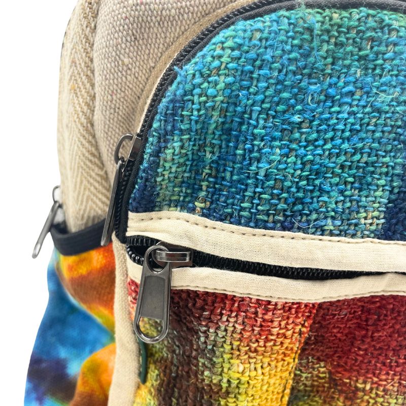 Sac à Dos Moyen en Chanvre Tie and dye - Sans impression