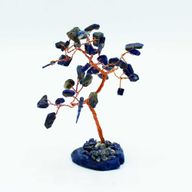 Arbre à Pierres Précieuses - Sodalite sur Base d'Agate Naturelle Bleue (35 pierres)