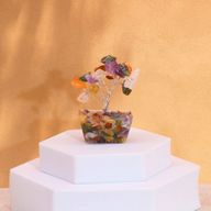 Mini Arbre de Pierres Précieuses sur Base d'Orgonite - Multi-pierres (15 pierres)