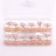 Mini Arbre de Pierres Précieuses sur Base d'Orgonite - Quartz Rose (15 pierres)