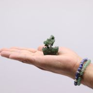 Mini Arbre de Pierres Précieuses sur Base d'Orgonite - Aventurine Verte (15 pierres)