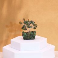 Mini Arbre de Pierres Précieuses sur Base d'Orgonite - Aventurine Verte (15 pierres)
