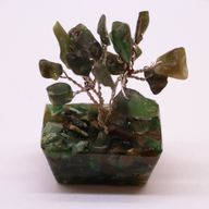 Mini Arbre de Pierres Précieuses sur Base d'Orgonite - Aventurine Verte (15 pierres)