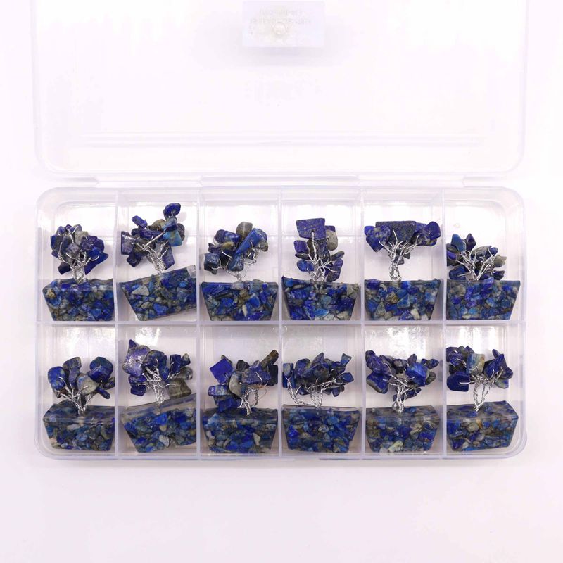 Mini Arbre de Pierres Précieuses sur Base d'Orgonite - Sodalite (15 pierres)