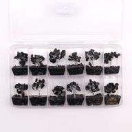 Mini Arbre de Pierres Précieuses sur Base d'Orgonite - Agate Noire (15 pierres)