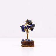 Mini Arbre en Pierres Précieuses sur Socle en Bois - Sodalite (15 pierres)