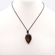 Pendentif en Forme de Goutte en Pierre Précieuse - Œil de Tigre