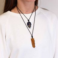 Pendentif en Forme de Goutte en Pierre Précieuse - Sodalite