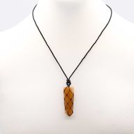 Pendentif en Pierre Précieuse Plate - Quartz Doré
